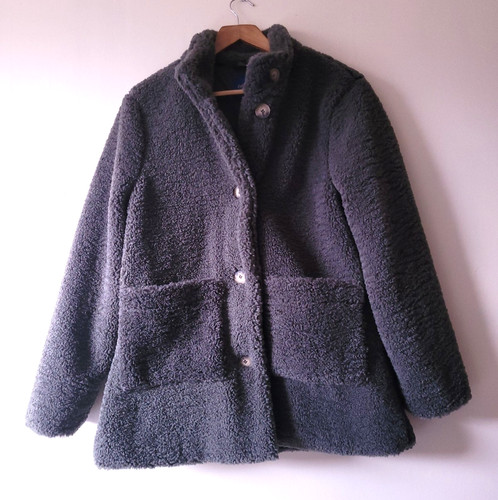 Cotton traders borg coat - borg, dark