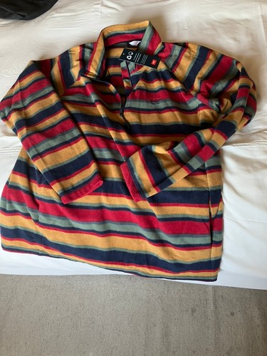 Multi coloured striped fleece - striped,