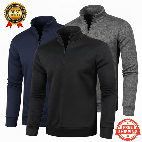 Mens half zip - fleece, jacket
